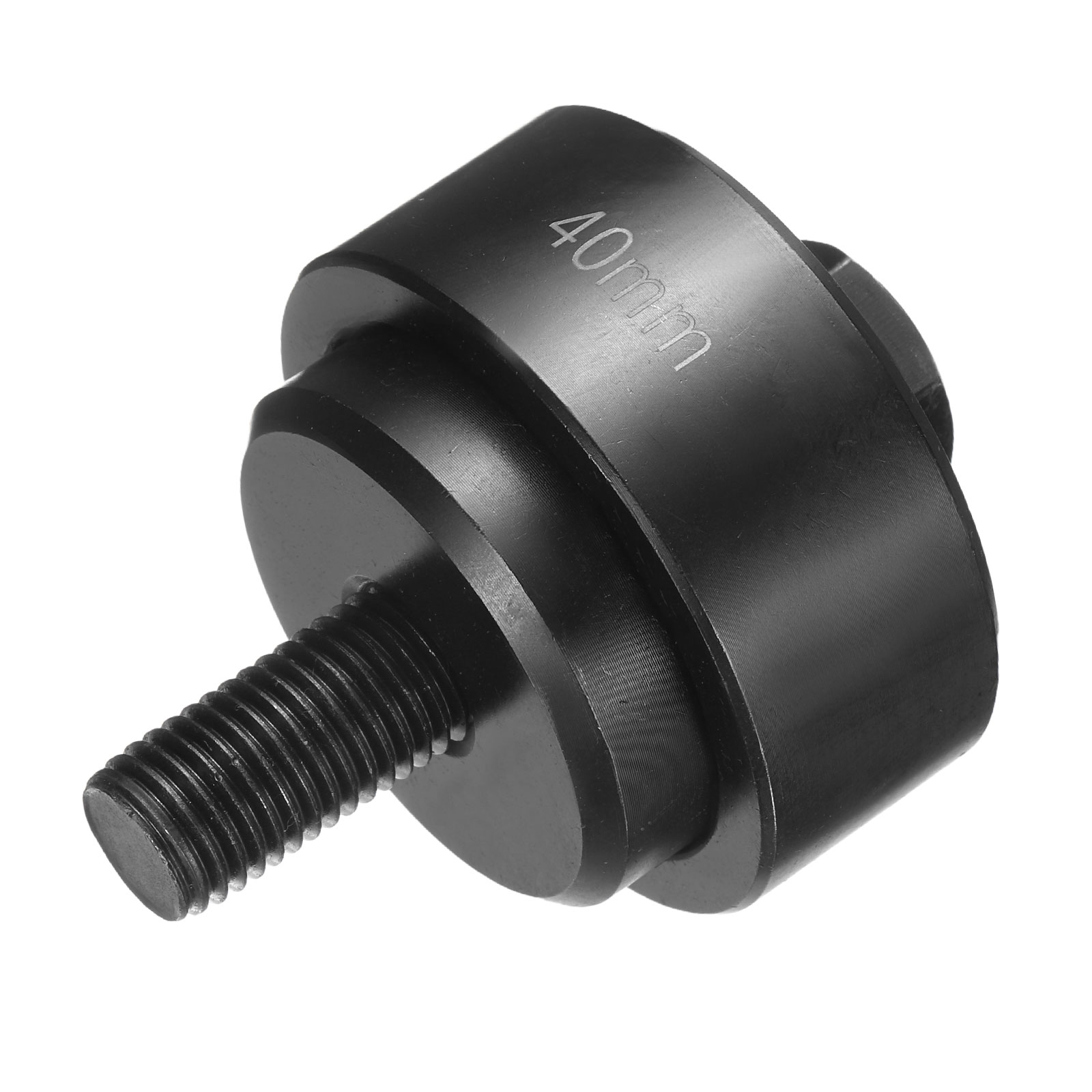 Sheet Metal Punch Hole Punch 40mm Bearing Steel Precise Cutting Manual Knockout Kit with External Hex Shank for Metal Steel Plate Sink Stainless Steel, Black