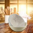 thumbnail image 5 of 9 Inch Round Breathable Basket Cloth Liner Cotton Flax Banneton Proofing Bread Basket Cloth Baking Supplies, 5 of 5