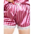 thumbnail image 2 of Pijamas Mujer Satin De 3 Piezas Short Blusa Y Camison Bata, 2 of 4