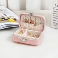 thumbnail image 2 of Double Layer Jewelry Storage Box Organizer Durable High Quality PU Leather Storage Box for Travel and Business Trips, 2 of 5