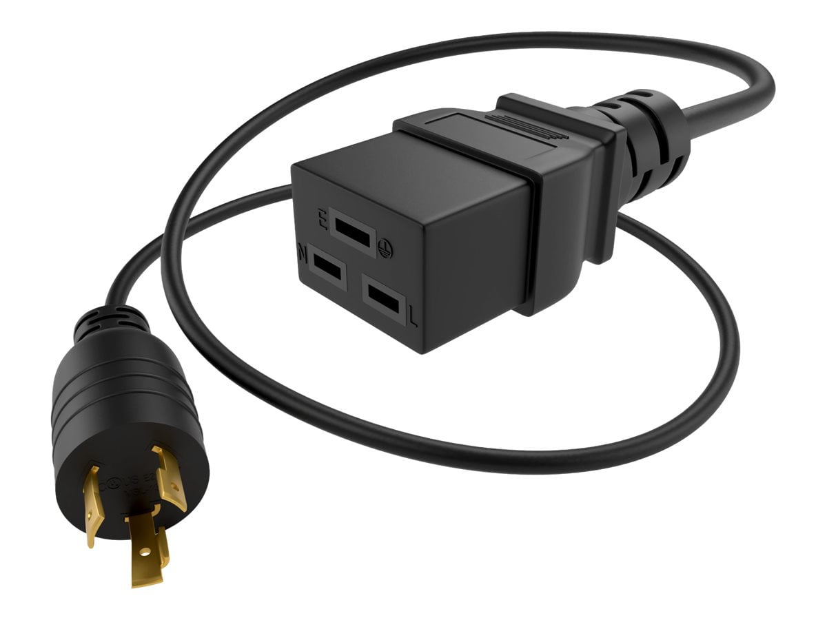 POWER CORD L520P C19 20AMP BLACK 12FT