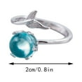 thumbnail image 7 of Mermaid Ring for Women: Adjustable Vintage Mermaid Tail Opal Moonstone Rings Ocean Sea Jewelry Gifts, 7 of 7