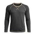 thumbnail image 4 of Cmfcve Men's Crew Neck Raglan Long Sleeve Tops Casual Loose Fit Athletic T-Shirt Fall Workout Running Pullover Shirts, 4 of 7