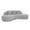 Grey/Gold, variant on Pasargad Home Simona Collection Curved Sofa - Polyester Textured Fabric Upholstery, Sofa with 3 Pillows, Grey and Gold, For All Age of Group