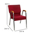 thumbnail image 4 of Flash Furniture Hercules Series 21"W Upholstered Adult Church Chair with Wood Arms, Burgundy, 4 of 11