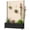 Wood Grain, variant on Bstjewey Metal Planter Box with Trellis Privacy Screen, 73"x47"x16", Black