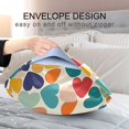thumbnail image 4 of Yayeee Pillowcase Queen Size Set of 2 Satin Wrinkle Resistant Pillow Case, Colorful Clover Pattern, 4 of 7