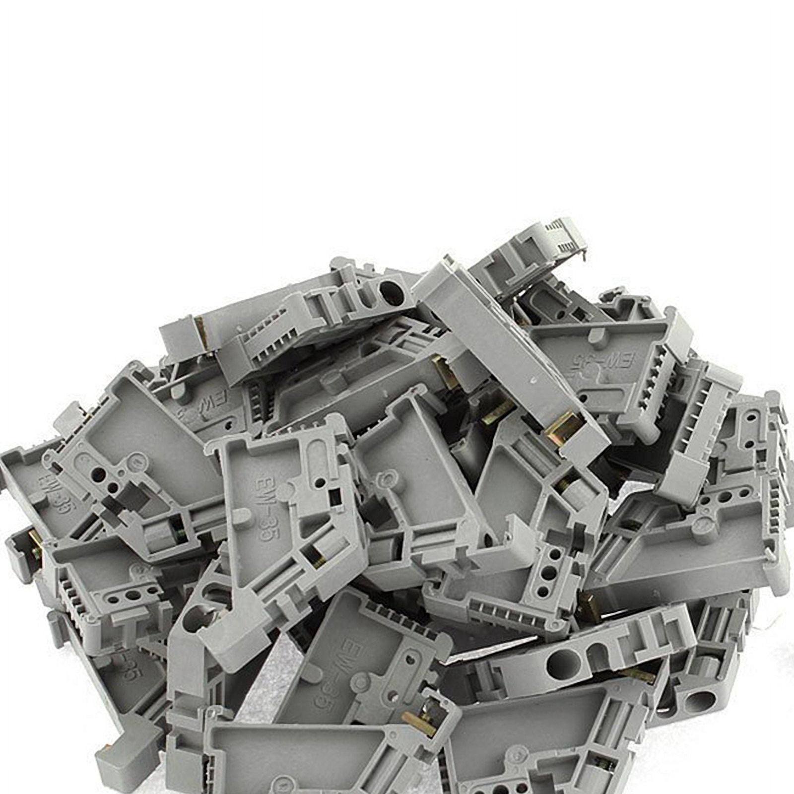 250Pcs 35mm DIN Rail Terminal Block End Stopper Mounting Clips
