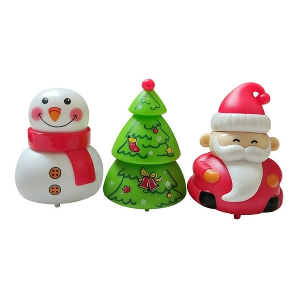 Cagogo under $5 ChristmasToyCars, ChristmasToyCar Gift Set, 3pcs MiniToyCars, Kindergarten Christmas Gifts, Tree DecorationToys, Push and Go Cars, ABS MaterialToys, FestiveChildren'sGift