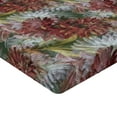 thumbnail image 4 of Ambesonne Floral Fitted Sheet, Gerbera Shadowy Effect Art, Twin XL Size, Pale Maroon Olive Green, 4 of 5