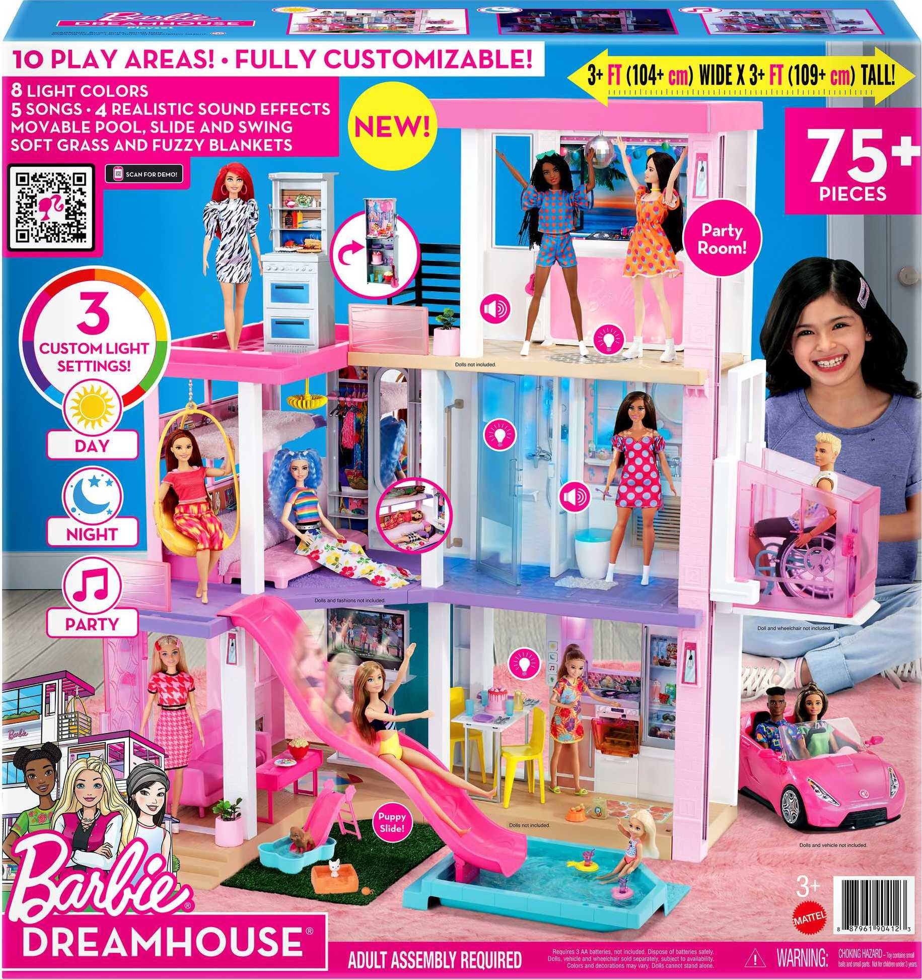 Barbie DreamHouse Playset with 10 Play Areas, 75+ Furniture & Accessories, Lights & Sounds - image 6 of 8