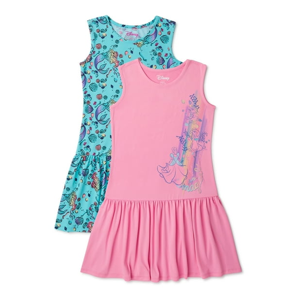 Download Disney Princess Disney Princess Little Mermaid Ariel Exclusive Girls Play Dress 2 Pack Sizes 4 16 Walmart Com Walmart Com