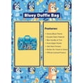 thumbnail image 5 of Bluey Kids Duffle Bag  Bluey & Bingo Travel Gym Bag with Adjustable Shoulder Strap, Mesh Side Pockets & Zipper Pocket, 5 of 7