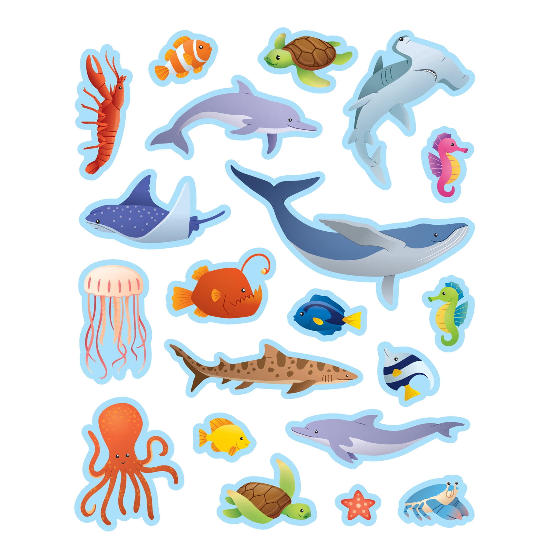 Teacher Created Resources Ocean Animals Stickers, 120 Per Pack, 12 Packs