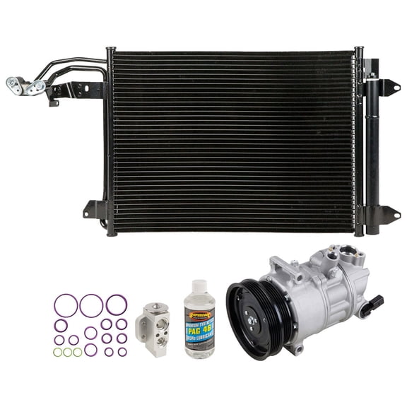 For Volkswagen Jetta 2.5L 2005 AC Compressor w/ A/C Condenser & Repair Kit - BuyAutoParts