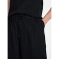 thumbnail image 4 of Time and Tru Women's Wide Leg Linen Blend Pants, Sizes XS-4X, 4 of 5