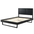 thumbnail image 3 of Platform Bed Frame, King Size, Wood, Black, Modern Contemporary Urban Design, Bedroom Master Guest Suite, 3 of 10