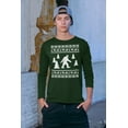 thumbnail image 3 of Old Glory Mens Sasquatch Ugly Christmas Sweater Long Sleeve T Shirt, 3 of 6