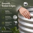 thumbnail image 4 of KINIMOX 2PCs Raised Garden Beds, 8x4x1ft Galvanized Metal Oval Planter Box for Vegetables, Flowers, Herbs, 4 of 8
