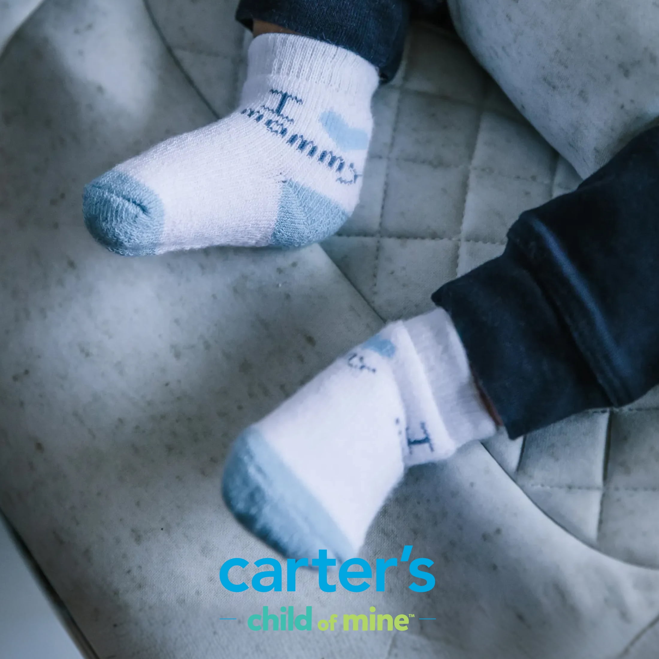 Carter's Child of Mine Baby Boy Crew Socks, 6 Pack, 0-6 Months