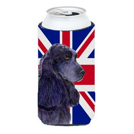 

Cocker Spaniel With English Union Jack British Flag Tall Boy bottle sleeve Hugger - 22 To 24 Oz.