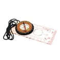 thumbnail image 5 of Brújula portátil Eigraketly para acampar y senderismo luminosa de supervivencia con cordón Naranja, 5 of 5