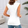 thumbnail image 5 of Bibifish Womens Tees Crew Neck Sleeveless Raglan Sleeve Seam Fitted Solid T-Shirts Layering Casual Street Style Everyday Tops, 5 of 6