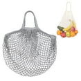 thumbnail image 1 of Uxcell 1-Pack Bolsa de Malla de Algodón, Bolsas de Compras Reutilizables y Lavables [Gris, Asa Corta], 1 of 1