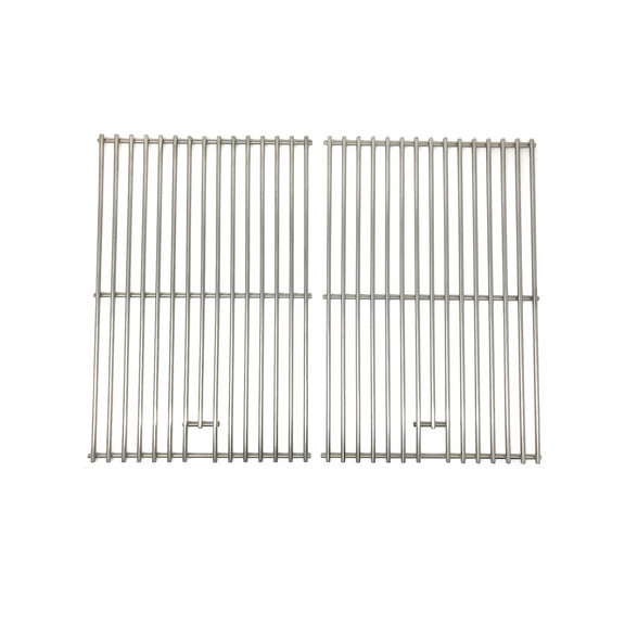 Replacement 304 Solid Stainless Steel Cooking Grates for Brinkmann 810-8534-S, Jenn Air 730-0163, 720-0163, Gas Models, Set of 2