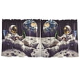 thumbnail image 7 of Yayeee Kitchen Curtains Tier Set of 2 Light Filtering 57"x24" Over Sink Window Panels, Beige Astronaut, 7 of 7