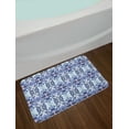 thumbnail image 2 of Ethnic Bath Mat, Geometric Inspired Elements Drawn by Hand, Plush Bathroom Decor Mat with Non Slip Backing, 29.5" X 17.5", Pale Blue Mauve, by Ambesonne, 2 of 2