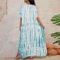 thumbnail image 6 of Minjewel Colorful Floral Beach Cover Up Robe for Women, Lightweight Long Sleeve Bikini Cover Up, Swimsuit Coverup,,Sun protection,Bathing Suit for Women,Light Blue One Size, 6 of 6