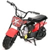 XtremepowerUS 80CC 4-Stroke Kids Dirt Off Road Mini Dirt Bike Road Dirt Bikes Trail Mini Bike, Red/Black