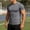 Gray, variant on Mens Raglan Workout Shirts Hipster Slim Fit T-Shirts Longline Drop Cut Gym Muscle Tee Blue L(L)