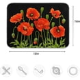 thumbnail image 3 of GZHJMY Spring Red Poppy Flowers 16 x 18 Inches Absorbent Dish Drying Mat Microfiber Kitchen Countertop Table Protector Multi-Purpose Counter Rack Sink Drainer Pad, 3 of 6