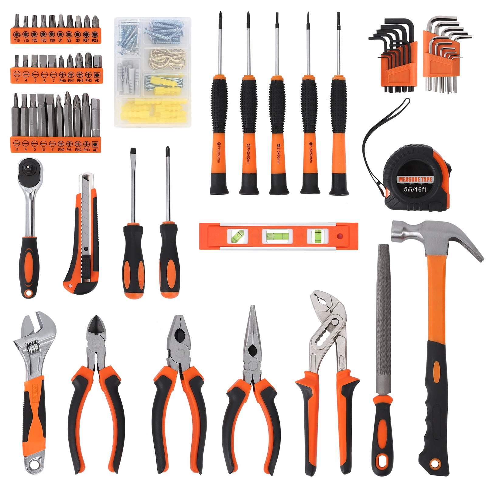 Garvee 236 Piece Tool Set, Auto Repair Tool Combination Package, Socket Wrench Mixed Tool Set Hand Tool Kit with Plastic Toolbox Storage Case, Complete Household Tool Box with Essential Tools
