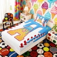 thumbnail image 5 of Erosebridal Waffle Drip Letter A Twin Sheet Sets, Cute Baseball Sport Bedding for Girls and Boys, 3pcs, 1 Flat Sheet, 1 Fitted Sheet and 1 Pillowcase, 5 of 6