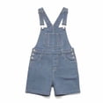 thumbnail image 5 of Hurxie Denim Overalls for Men Jean Shorts Jumpsuit Work Bibs Coveralls with Zipper Light Blue,M, 5 of 6