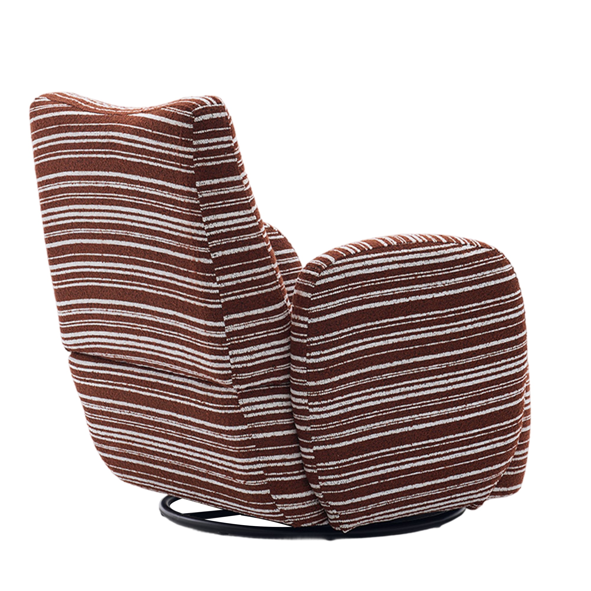 Aukfa 360 Degree Boucle Swivel Accent Chair for Living Room, 20.4" Deep, Support Up to 550lbs, Red