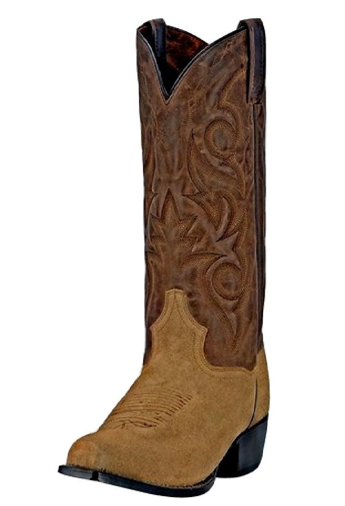 Dan Post Western Boots Mens 13" Natural Sueded Pull On Cowhide DP2403