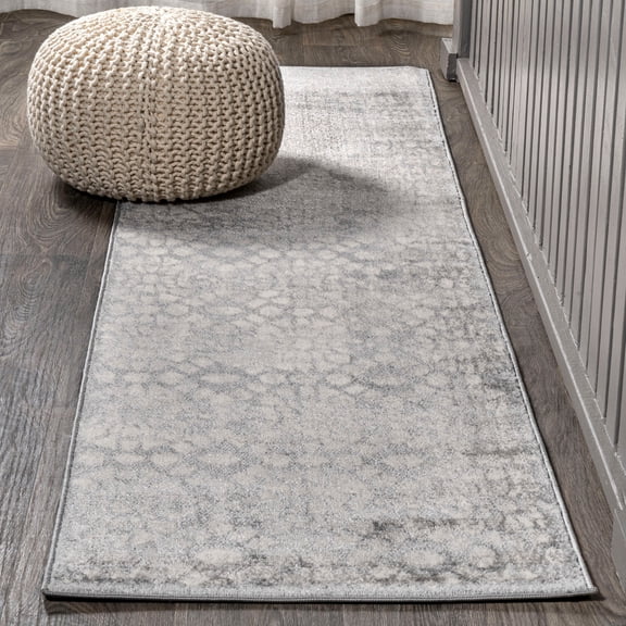 JONATHAN Y MODERN PERSIAN 2 x 10 Runner Rug, Roma Ornate Geometric Tile - Gray, MDP405A-210
