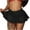 Black, variant on Mrat Mini Skirt Women's High Waist Solid Color Mesh Skirt Lingerie Panties Pleated Skirt S-39 Purple L