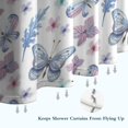 thumbnail image 6 of Watercolor Butterfly Flower Leaf White Pattern Shower Curtain 72"x72" ,Bathroom Decorative Shower Curtains Set with 12 Hooks,Modern Waterproof Washable Shower Curtain, 6 of 6