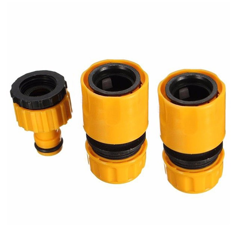 Tap Adaptor Hose Pipe Fittings Quick 3X/Set 1/2" 3/4"*` Garden Water Connector 