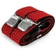 thumbnail image 3 of Tirantes rojos para hombre, anchos, ajustables, elásticos extrafuertes, 4 clips en forma de X Rojo Verde, 3 of 5