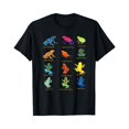thumbnail image 1 of dart Frogs identification chart for Frog Lovers T-Shirt - Black - S, 1 of 2