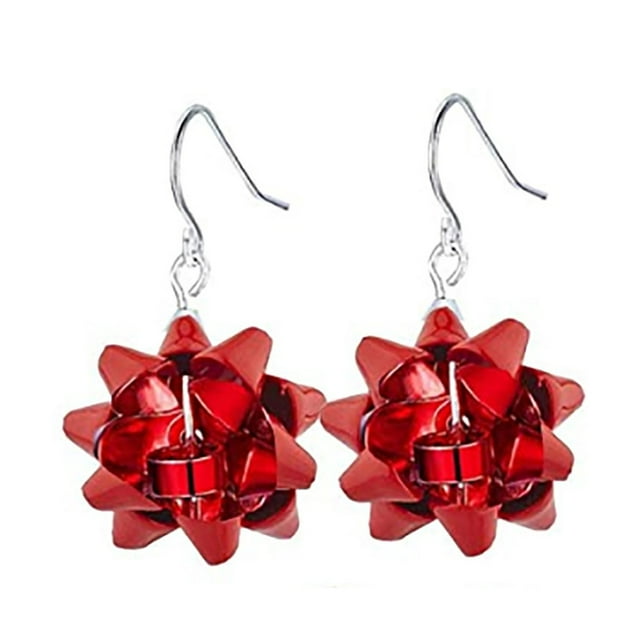 Pendientes colgantes con adorno de regalos para mujeres y niñas, Navidad