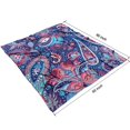 thumbnail image 3 of Blue Pioneer Flower and Paisley Pattern Blanket,Comfortable Soft Flannel Throw Blanket,All Season,Warm Lightweight Blankets for Sofa Bed Couch Living Room Chair,50"x60", 3 of 4