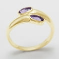 thumbnail image 2 of LBG British Made 14k Yellow Gold Natural Amethyst Womens Band Ring - 33 size options - Size 7.75, 2 of 6