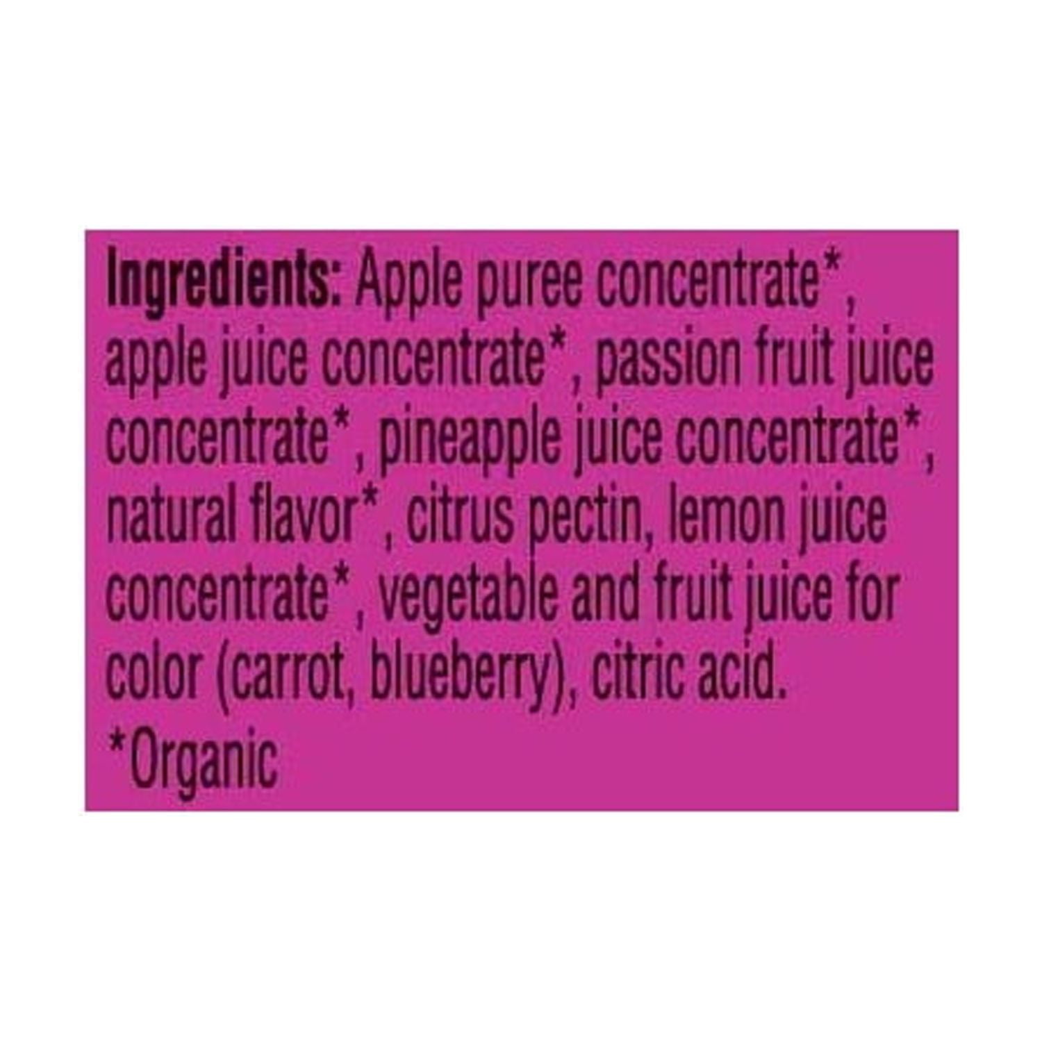 Pure Organic Pineapple Passionfruit Layered Fruit Bars, Gluten Free, 7.6 oz, 12 Count